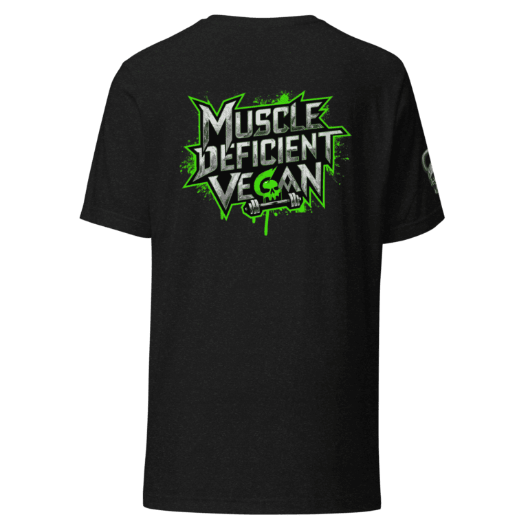 Black t-shirt with bold text design