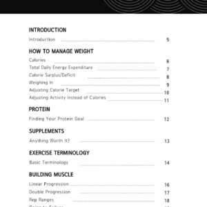 Table of Contents Fitness jump start table of contents part 1